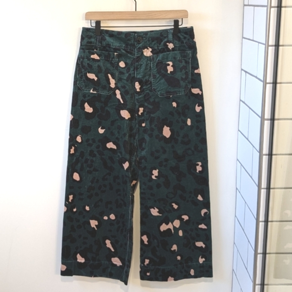 Fun Cheeta Print Anthropology Maeve Collette Pants